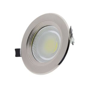 LED луна за вграждане COB 15W КРЪГЛА 6000K - инокс SKU 3169 OPTONICA