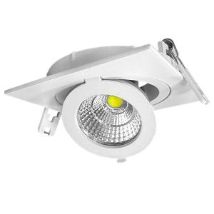 LED луна за вграждане COB 12W КВАДРАТНА РЕГУЛИРУЕМА 6000K SKU 3254 OPTONICA