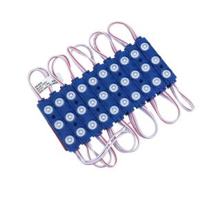 LED МОДУЛ С ЛУПА 3 2835 160 градуса DC 12V 1.5W 70 по 15mm IP65 СИН SKU 4525 OPTONICA