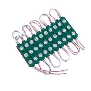 LED МОДУЛ С ЛУПА 3 2835 160 градуса DC 12V 1.5W 70 по 15mm IP65 ЗЕЛЕН SKU 4526 OPTONICA