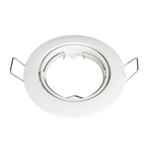 Корпус за луничка Кръг Оринтируема Бяла ф82 по 29mm ф75mm G5.3 SKU 5170 OPTONICA