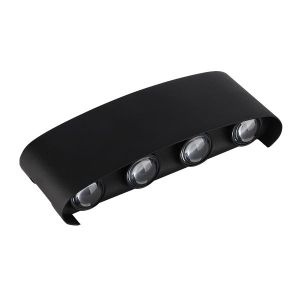 Аплик за стена LED 8W IP65 710LM Черна 3000K - алуминиев SKU 7411 OPTONICA