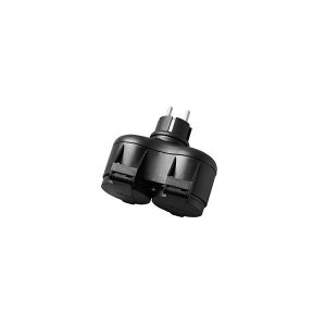 2-WAY ADAPTER IP44 2 по 16A 16A 230V Max3500W - Черна SKU 7637 OPTONICA