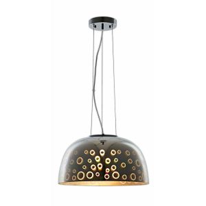 3D ПЕНДЕЛ АМБРЕЛА СТЪКЛО - CHROME CIRCLESD 400xH200mm SKU 9018 OPTONICA