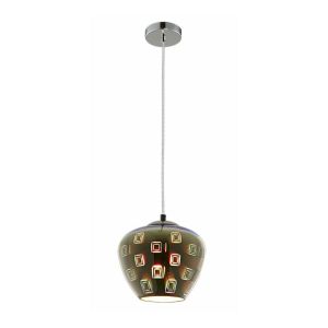 3D ПЕНДЕЛ СТЪКЛО - CHROME квадрат D200xH165mm SKU 9019 OPTONICA