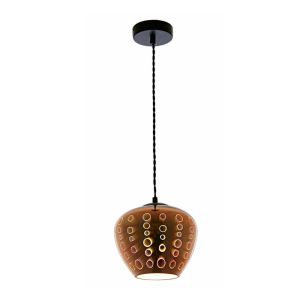 3D ПЕНДЕЛ СТЪКЛО - COPPER CIRCLES D200xH165mm SKU 9021 OPTONICA