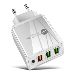 бързо зарядно PD+QC3.0 36W бял SKU 9511 OPTONICA