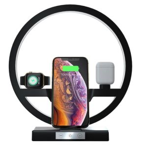 Безжична зарядна станция 3in1 Черна SKU 9512 OPTONICA