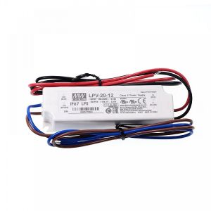 Mean Well LED Захранващ Блок 20W 12V IP67 3 г. Гаранция LPV-20-12