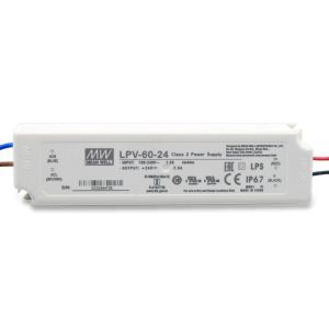 Mean Well LED Захранващ Блок 60W 24V IP67 3 г. Гаранция LPV-60-24