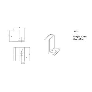 END CLAMP for SOLAR PANEL 30mm - ALUMINIUM