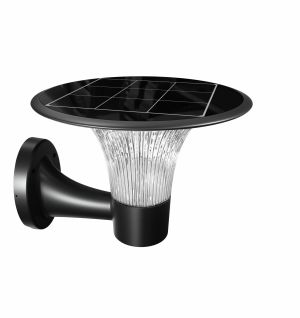 Solar LED Wall Lamp "ELEGANT" 15W 2200lm 4000+6000K 19.2Wh Black OMU Lighting