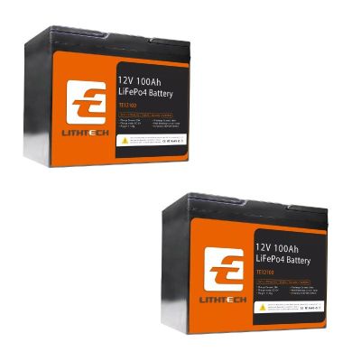 2 х 12V 100Ah LiFePO4 Батерия с Bluetooth Lithtech