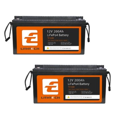 2 x 12V 200Ah LiFePO4 Батерия с Bluetooth Lithtech