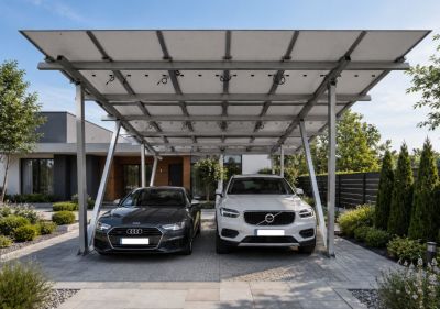 CARPORT Construction Set 2 cars for 18 panels 2278х1134mm  Full Waterproof