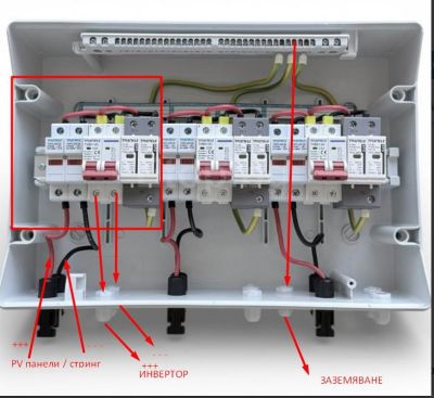 DC Board  3 strings 600V 16А -IP20