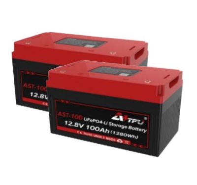 12.8V 100Ah 1280Wh LiFePO4 Battery AST with Bluetooth and Heating